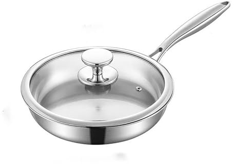 TYXFSMYXGS Pure Titanium Hammered Pan Pro with Lid, Nonstick Scratch-Resistant Frying Pan, Even Heating Cookware for Induction Stove, Ultra-Durable Titanium Nutri Pan 22cm