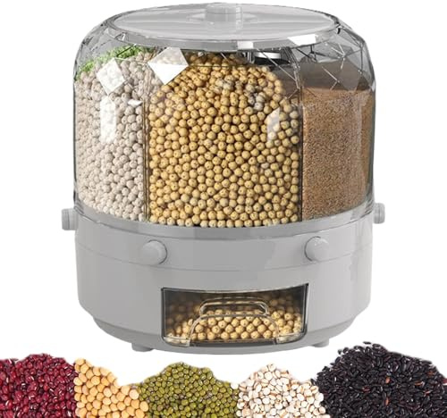 Generico Presentazione del grano - distributore di alimenti ermetici, contenitore di riso sigillato | Cestino per alimenti secchi, scatola 'organizzatore dispensa, serbatoio del, contenitore di st