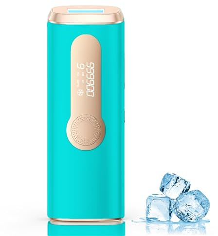 Haarlosy Epilatore Luce Pulsata con Ghiaccio - 3 IN 1 IPL Epilatore Laser per Donna e Uomo, 9 Livelli di Energia Regolabile Adatto a Corpo, Viso, Ascelle, Gambe Sensibili
