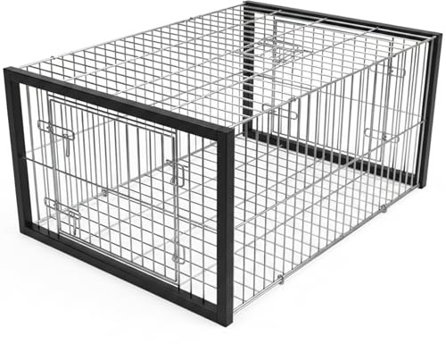 Uanqfegy Duvfälla – djurbur med två envägsingångar, rostbeständig bakad målarram, 38 x 30 x 25 cm svart för utomhusbruk