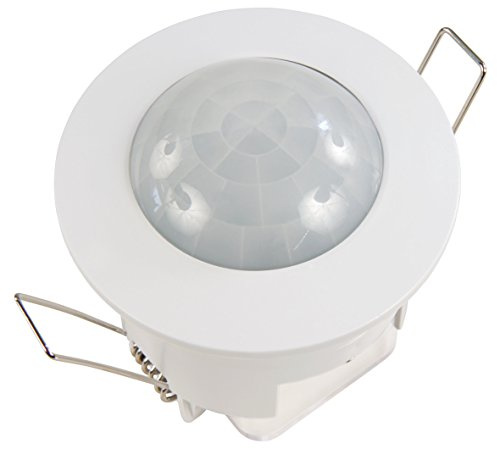 McShine - IR Bewegungsmelder | LX-630 | 360° Lichtsensor 1200W Unterputz Präsenzmelder LED innen geeignet IP20 Reichweite 6m, weiß
