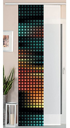 Gardinlåda skägggardiner ytförhäng natursilke optik och voile panel, polyester, fyrkantig, 245 x 45 cm, 2 enheter