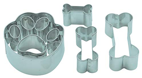 Set d’emporte-pièces en forme d'os et de patte de chien