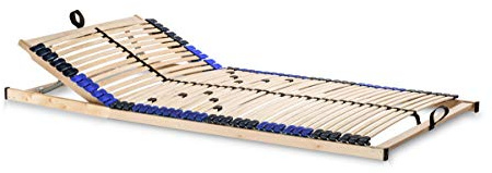 snoozo Lattenrost Superflex zur Selbstmontage/Lattenrahmen - 42 Federleisten und 5-fache Härteverstellung - geeignet für alle Matratzen 90 x 200 cm, Kopfteil verstellbar