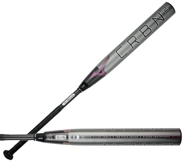 Mizuno CRBN2 - Fastpitch Softball Bat (-10) | Womens Composite Fast Pitch BAT | Charcoal-Black | 33 INCHES (3300)