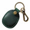Airtag Schlüsselanhänger Echt-Leder, Anhänger aus Echtem Leder, Hülle - kompatibel mit Apple Airtag - Stilvoller Schutz (Green)