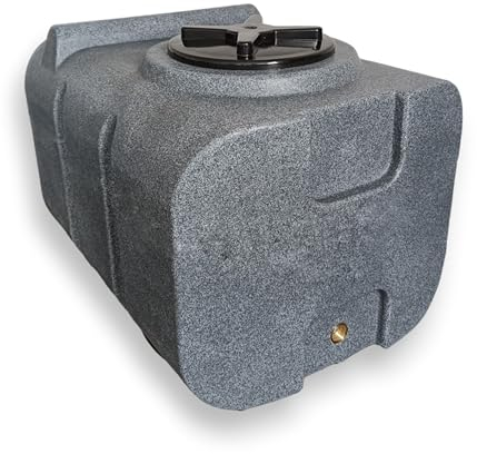 Varile - Cisterna per acqua potabile, 100 L, senza BPA, filettatura in ottone integrata da 3/4 (1,9 cm), prodotta in EU, per uso alimentare (grigio granito)
