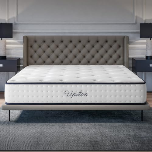 COSMOS - Upsilon - Matelas 160x200-26 cm | Mémoire de Forme + Blue Latex - Mousse HR - Confort Mi-Ferme - 7 Zones - Réversible - Hypoallergénique