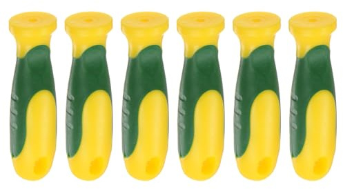 sourcing map 6pcs Rubber File Handle 3.27 Inch Round Hole Ergonomic Handles for Chainsaw File