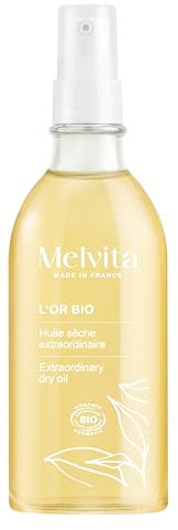 Melvita - Huile L'Or Bio - 5 huiles Précieuses - Hydrate et Sublime - Flacon Pompe 100 ml