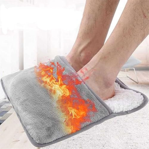 Cymwer Electric Foot Warmer, Winter Electric Foot Heating Pad USB Feet Warmer Constant Temperature Soft Plush Thermal Cushion for Women Men