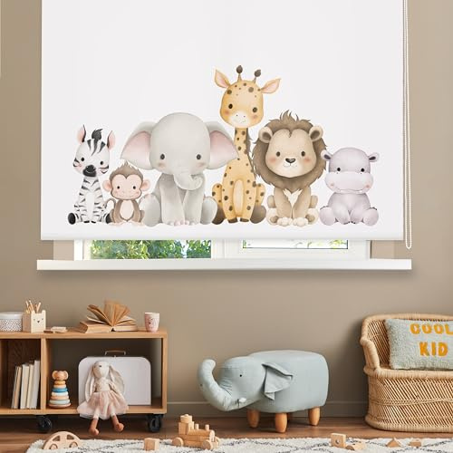 Blindecor Digital | Estor Enrollable Translúcido Estampado |Familia Infantil| Modelo F-Sabana Baby | 150 x 180 cm (Ancho por Alto) Tamaño de la Tela 146 x 175 cm | Estores para Ventanas