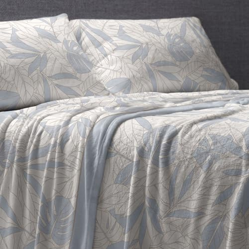 Burrito Blanco | Sábanas de Coralina | Cama de 150 a 160cm. (+Medidas Disponibles) | Diseño 994 | Color Azul (150-160x190/200cm.)
