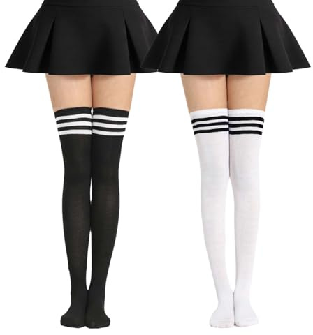 ZHYUAN 2 paia 52 cm CalzinidaGinocchio,CalzealGinocchio, CalziniLunghi, CalzeSoprailGinocchio, Calze Sopra Il Ginocchio da Donna, Donne Calze Sopra Il Ginocchio, adatti per giochi di ruolo sportivi