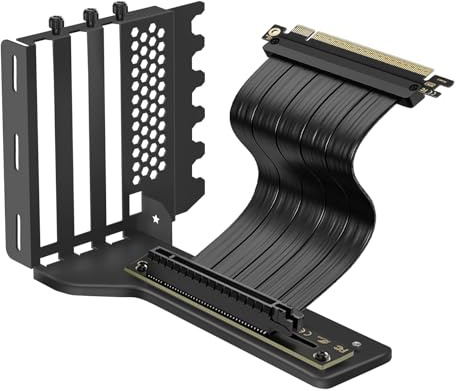 BTBcoin Vertical GPU Mount with PCIE 4.0 Riser Cable 200mm, Graphics Card Holder Bracket Kit for ATX Case, GPU Support Stand with High Speed Gen4 Extension, Compatible RTX 4090/4080/4070 AMD RX 7900