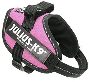 IDC Powergeschirr, S, Pink - Reflektierendes Hundegeschirr mit Logo-Feld, verstellbar, atmungsaktiv, Bewegungsfreiheit, Oeko-TEX Zertifiziert, für kleine, mittlere & große Hunde