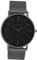 Oozoo Vintage Damenuhr mit massivem grobmaschigem Edelstahl Milanaise Metallband 40 MM Titanfarben/Schwarz C9929