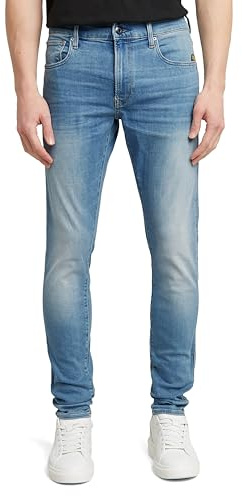 G-STAR Jeans Revend Skinny para Hombre, Azul (medium aged faded 51010-A634-A592), 30W / 32L