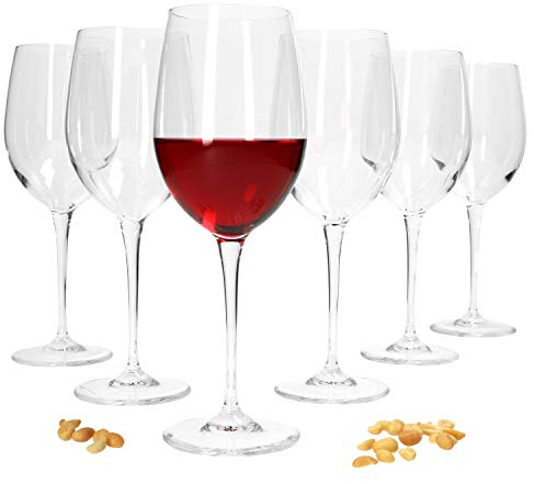 Bormioli 6 Weingläser Premium 470 ml I Kristallglas I 23,5 x Ø 8,5 cm I Cocktailkelch I Stilvolle Eleganz für den universellen Einsatz I Bruchsicherer Stiel, dünne Ränder, geringes Gewicht