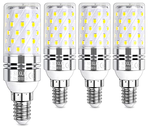 SAUGLAE E14 Lampadina di Mais LED 12W, Bianca Naturale 4000K, 100W Lampadine a Incandescenza Equivalenti, 1450 Lumen, Piccola Vite Edison, 4-Pack