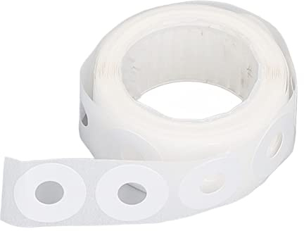 Estink Hole Punch Reinforcers Stickers, White, PVC Waterproof, for Repairing and Strengthening Punch Holes