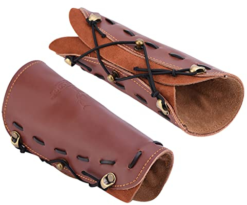 Hosie Armschutz, Armschutz aus Leder für Bogenschießen für Kinder und Jugendliche Zum Schutz Ihres Unterarms