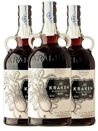 Ron Kraken Black Rum Añejo 70 cl (Caja de 3 Botellas de 70 cl)