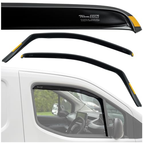 HEKO - Compatibles avec Citroen Jumpy 2016+ Déflecteurs de Vitres Latérales ; Déflecteurs Latéraux ; Avant ; Deux Pièces ; Déflecteurs de Pluie, Teintés, Aérodynamiques ; Montage simple et rapide