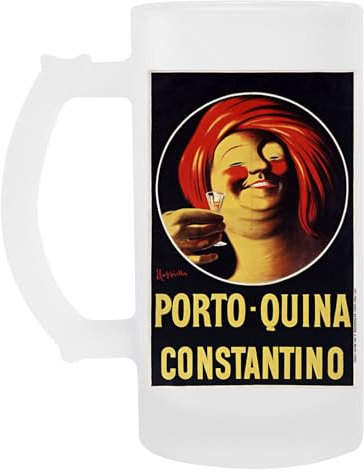 Suzetee Porto Quina Constantino Verre À Bière Transparent Avec Gobelet À Poignée