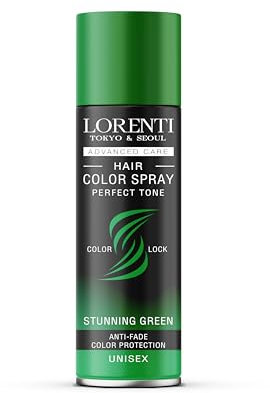 Lorenti Hair Color Spray | Temp Perfect Green Tone | Anti-Fade Colour Protection | Green 150 ml