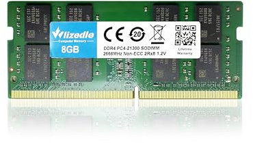 DDR4 2666MHz Laptop RAM Memory 8GB CL19 SO-DIMM Wlizedle PC4-21300 260-Pin 1.2V Non-ECC 2Rx8 Upgrade Notebook Memory for Laptop, Green