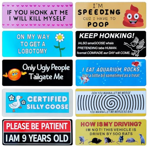 Wonninek Removable Bumper Sticker Magnetic 16.3 x 6.1cm Funny Laptop Sticker, Weather Resistant Magnet Sticker for Car Truck Metal Waterproof Reusable