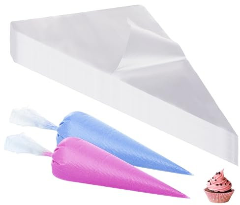 CRESZZLE 100 Stück Spritzbeutel Einweg, 31×21cm Einweg Spritzbeutel groß, Profi Piping Bag zum Dekorieren von Gebäck, Torten und Keksen, Ideal für Hausbacken.