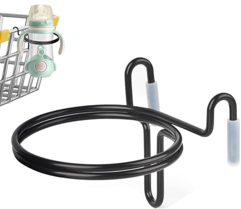 Accessorio portabicchieri per carrello carrello portabagagli – Supporto universale per carrello da bar mobile | Supporto antiscivolo Stoccaggio Bevande Supermercato Aeroporto Magazzino Spiaggia