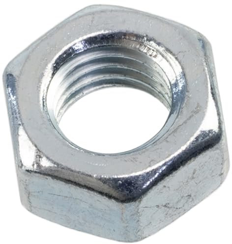 AERZETIX - Lote de 120 tuercas hexagonales M7 con rosca métrica - acero zincado - color plata - montajes mecánicos y electrónicos - proyectos bricolaje