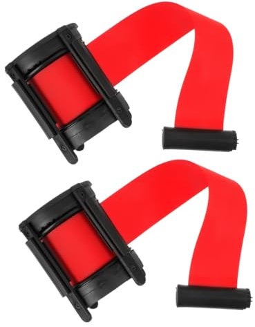 Cabilock 2 Pezzi Cintura isolante telescopica corda retrattile cinture barriera retrattile Cinghie barriere di sicurezza in corda per montaggio a parete stoffa Nero