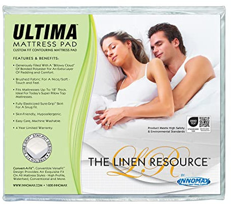 Waterbed Mattress Pad Fully Fitted Heavy Quilted California King