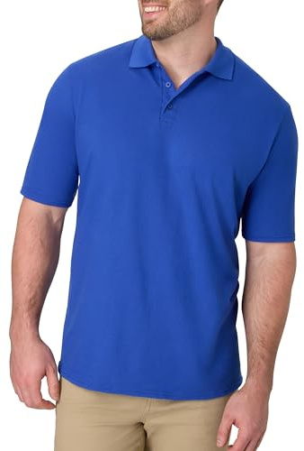 Hanes Men's Short Sleeve X-Temp W/ FreshIQ Polo, Deep Royal, X-Large