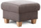 Cavadore Hocker Wisconsin / Sofa-Hocker, Sitzhocker, bzw. Fußbank mit Stauraum im Landhausstil / Holzfüße in Buche / Mikrofaser / Größe: 58 x 45 x 58 cm (BxHxT) / Farbe: Grau