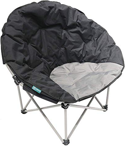 Homecall Klappbarer Camping-Mondsessel - (Schwarz/Grau)