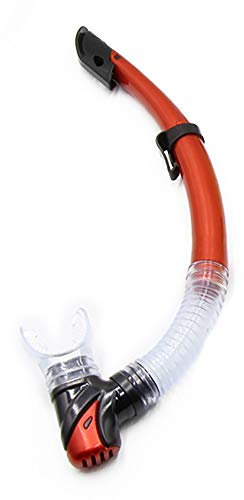 TOMYEER Set de esnórquel, paquetes de snorkel de buceo semiseca, equipo de buceo de fácil respiración, color rojo