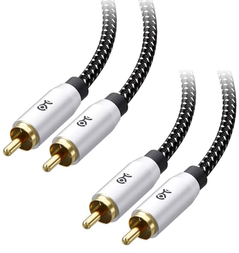 Cable Matters confezione da 2 cavi subwoofer da 10 ft, cavo coassiale digitale (cavo coassiale audio digitale e cavo subwoofer LFE) - 3 m