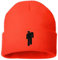 JFAN Strickmütze Damen Unisex Warm Winter Einfarbig Fleece Gefüttert Hip-Hop Ski Skull Cap Geschenke für Freunde Kappe Orange One Size