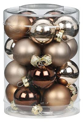 Weihnachtskugeln Glas 3cm x 20 Stück kleine Christbaumkugeln elegant Lounge