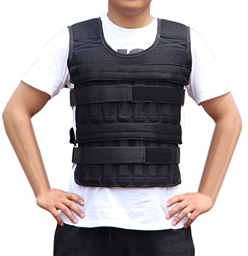 Gewichtsweste 15kg/33LB Vollständig einstellbare Gewichtsjacke Körpergewichtsweste Weste für Männer Frauen Calisthenics Krafttraining Workout Gewichtsverlust Walking Boxing Running Gym