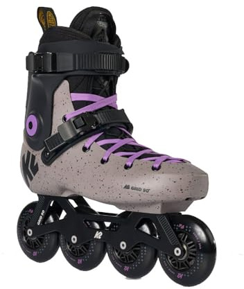 K2 Grid 90 Inline Skate 2024 Grey/Purple, 40.5
