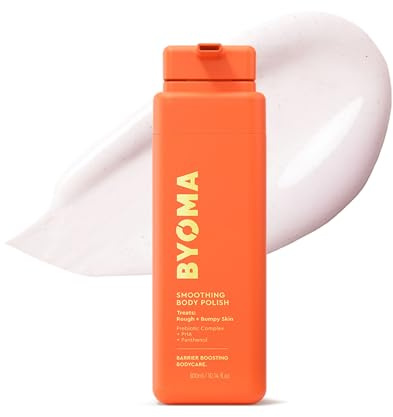 BYOMA Smoothing Body Polish - For Breakouts & Textured Skin - Exfoliating Body Scrub with PHA & Panthenol - Restores Skin Barrier & Soothes Inflammation - 10.14 fl oz