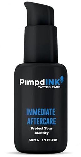 PimpdINK Immediate Tattoo Aftercare for Protecting Healing Tattoos (50ml Airless Pump)
