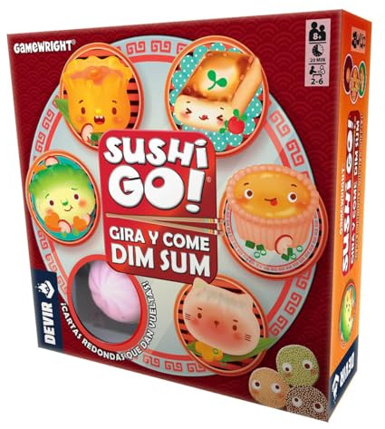Devir - Sushi Go Tour e Come - Gioco da tavolo per bambini e adulti, da 2 a 6 giocatori, da 8 anni, partite veloci di 20 minuti, a tema giapponese (BGSGGIRSP)