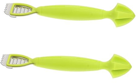 OFFSCH Ralladores De Limón Prácticos Multiusos 2piezas, Plástico Verde, Función Exprimidor Manual, Para Bares y Cafeterías, Accesorios Para Fruta Frescos y Resistentes